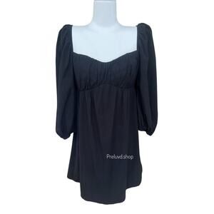 Reformation Farley Babydoll Mini Dress Long Slv Empire Waist 4 Whimsygoth Boho